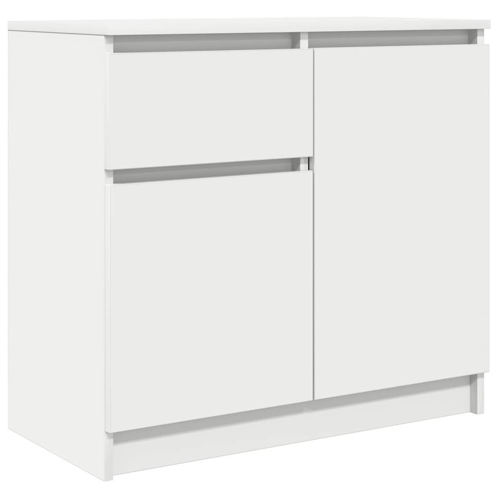 vidaXL Sideboard Sideboard mit Schublade Weiß 71x35x65 cm Holzwerkstoff (1 St)