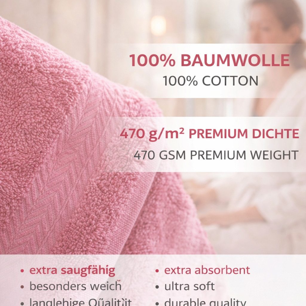 Betz Handtücher 10-teiliges Handtuch Set Premium, 100% Baumwolle (10-St), 4 Handtücher 50x100 cm, 2 Duschtücher 70x140 cm, 2 Gästetücher 30x50 – Bild 3 von 5
