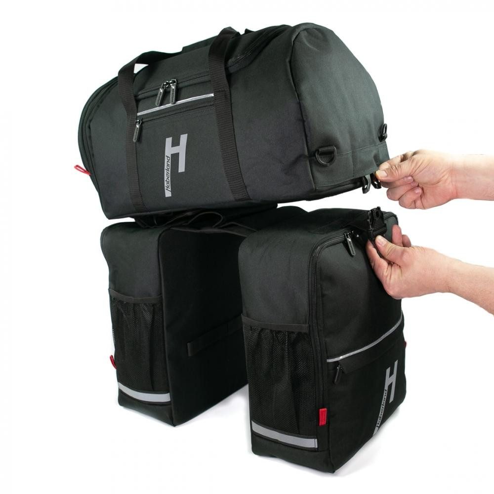 Haberland Fahrradtasche Haberland Komplett-Set 2-tlg. Transporter XXL schwarz - extra viel Sta