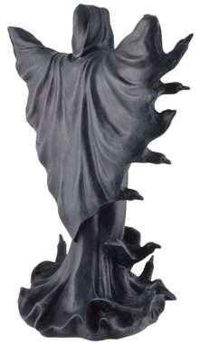 Vogler direct Gmbh Dekofigur Grim Reaper aus dessen Umhang Raben entweichen,Kunststein, handbemalt, Schwarz coloriert, LxBxH ca. 23x14x29 cm