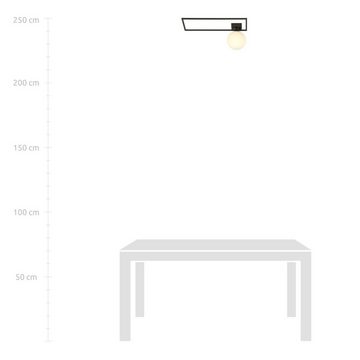 Licht-Erlebnisse Deckenleuchte EINAR, ohne Leuchtmittel, Glas Metall Schwarz Weiß E14 Kugel Schirm Modern