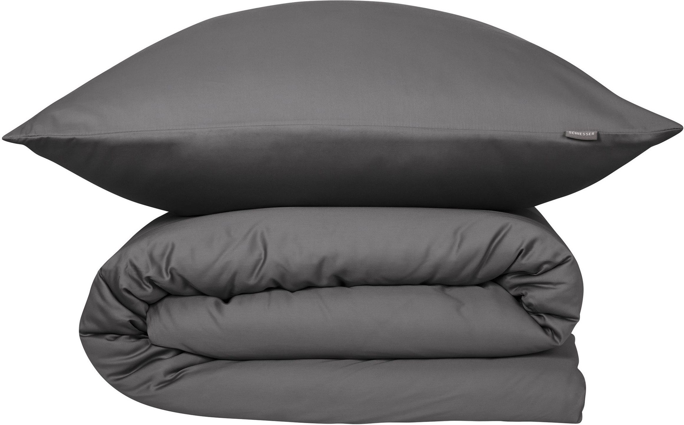 Schiesser Bettwäsche Ella seidenmattes Bettwäscheset aus feinstem Baumwollsatin, Satin, 2 teilig, OEKO-TEX® MADE IN GREEN