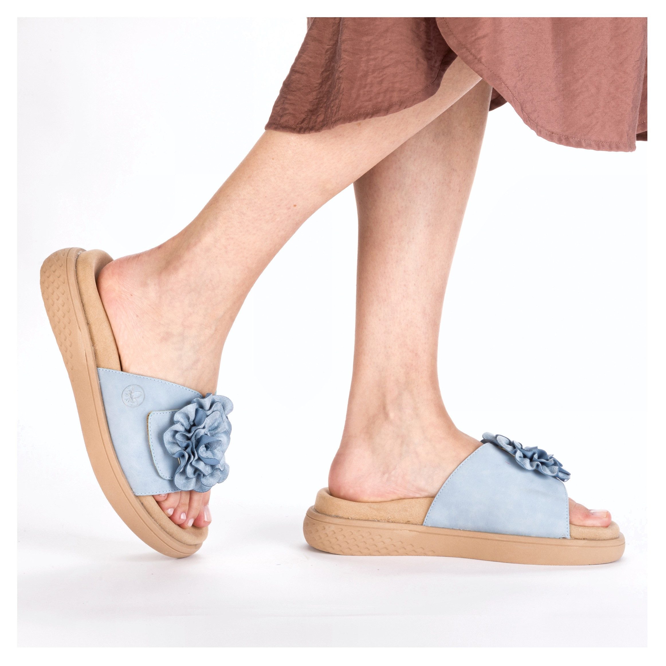 Rieker Pantolette Sommerschuh, Hausschuh, Strandschuh mit bequemem Fußbett