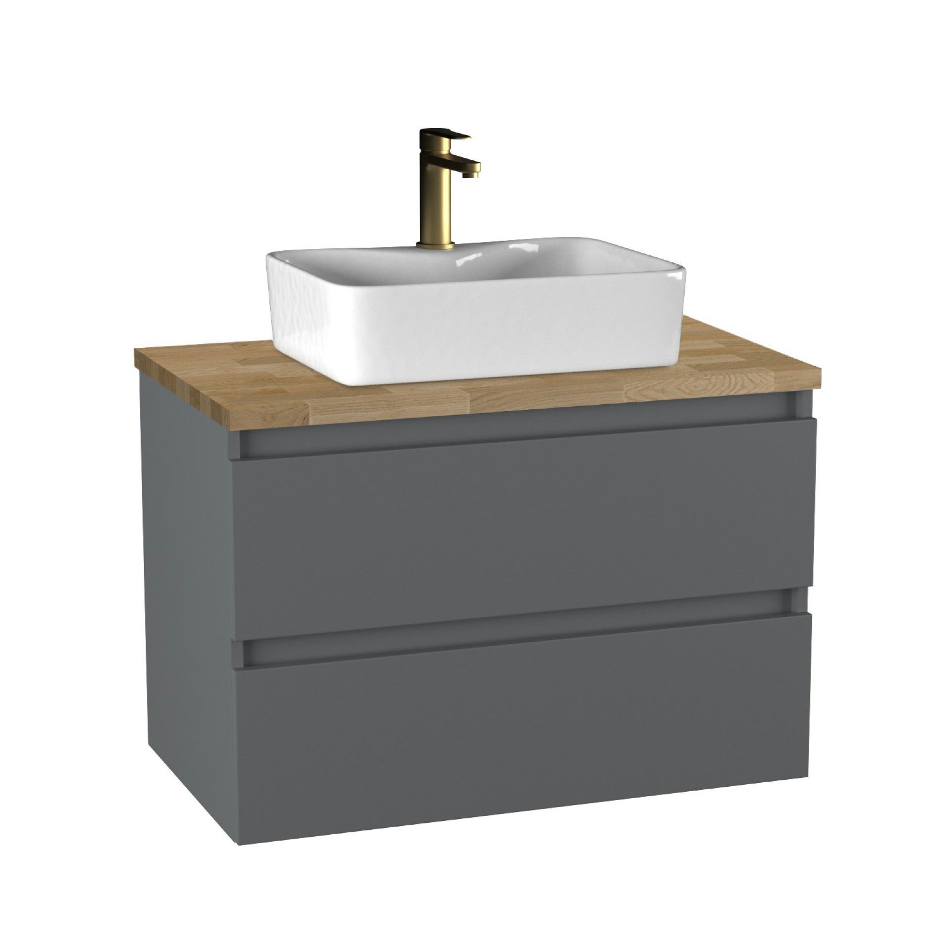 BADEDU Badmöbel-Set Badezimmermöbel-Set, Waschtisch-Kombination, Modernes Badmöbel-Set