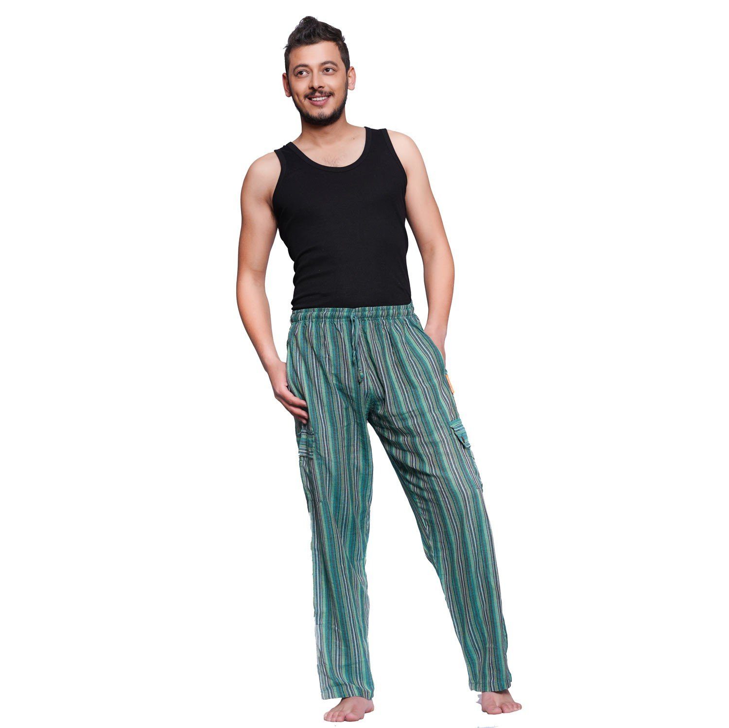 (1-tlg) für Sport Herren Herren - SIMANDRA bequeme bequeme Fischerhose & Fischerhose für Freizeit Happening Pumphose Grün für Fitness, -