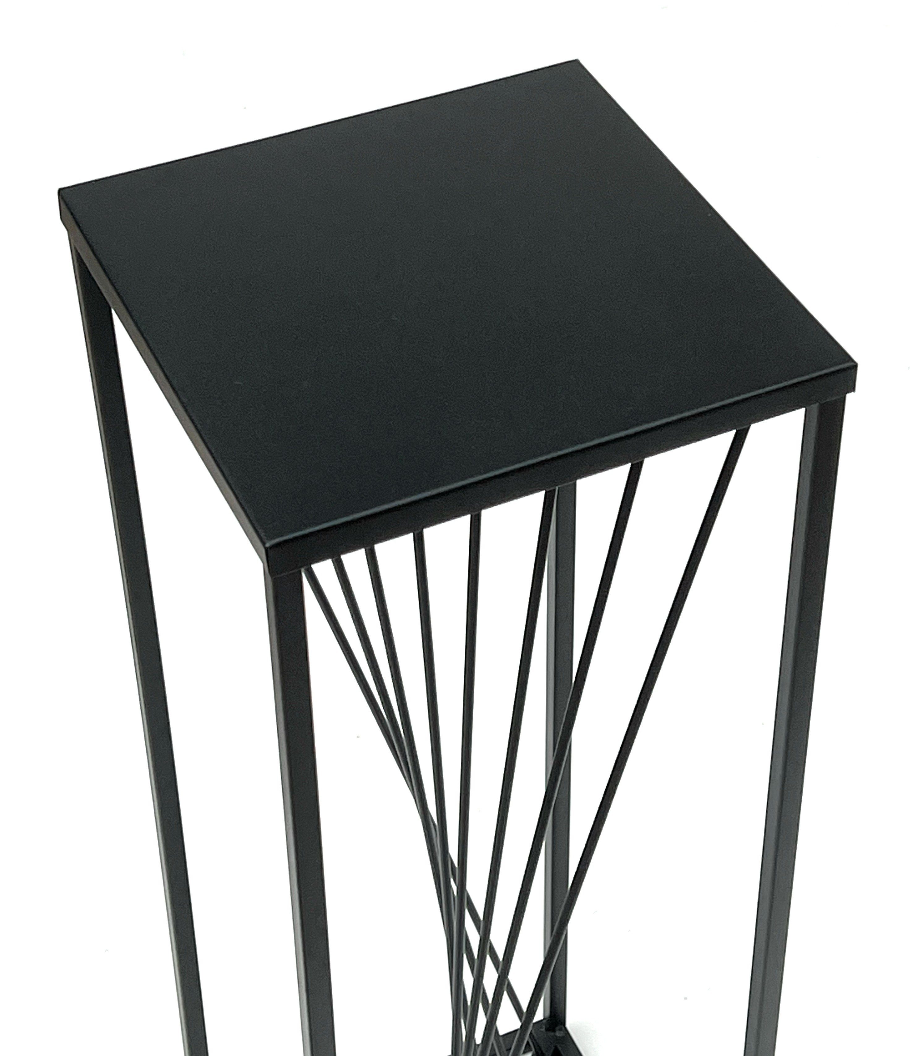 DanDiBo Blumenhocker Metall Schwarz Eckig Blumenhocker Beistelltisch Design