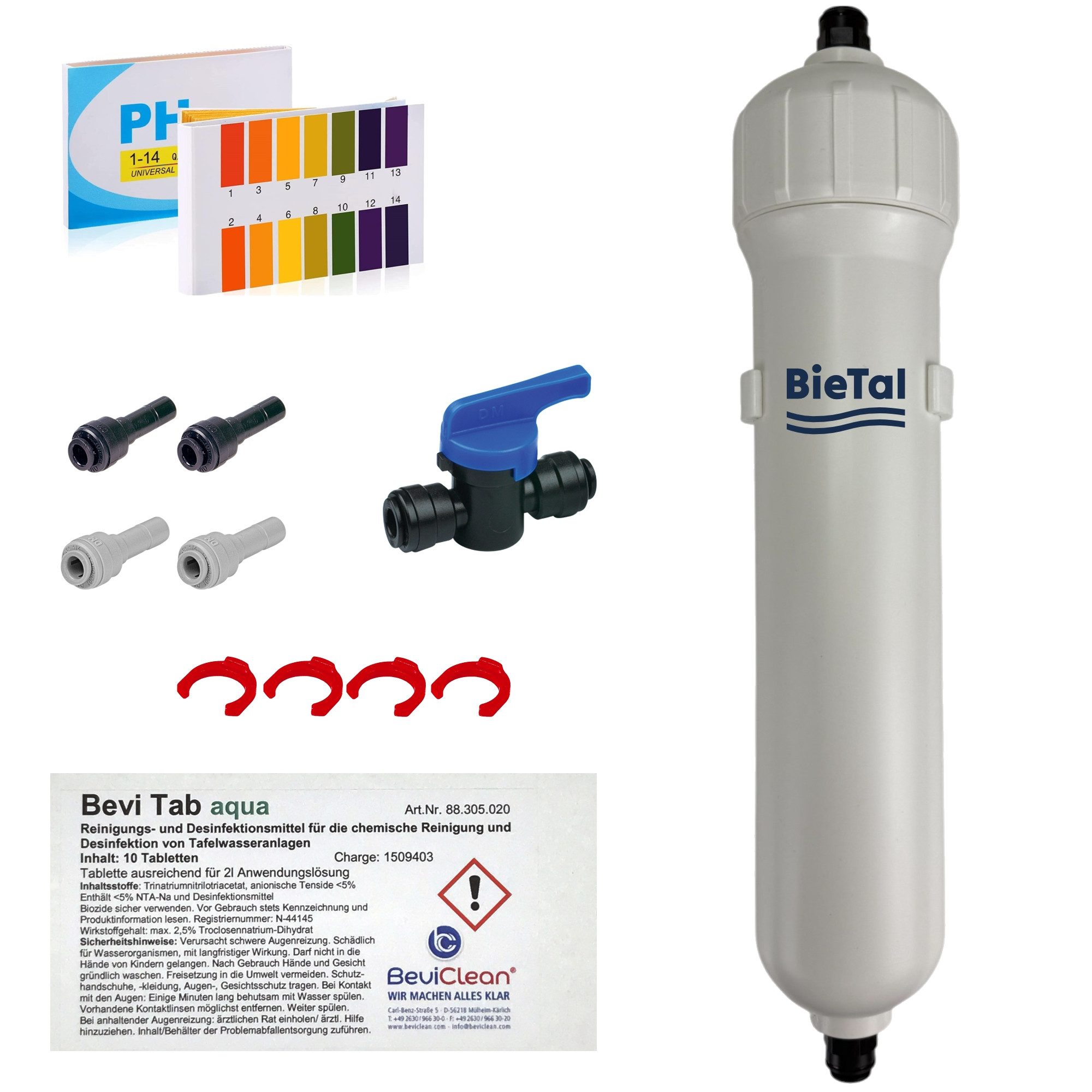 Wassersprudler BieTal® Reinigung SET für Tafelwasser Sprudelwasser Geräte Anlage