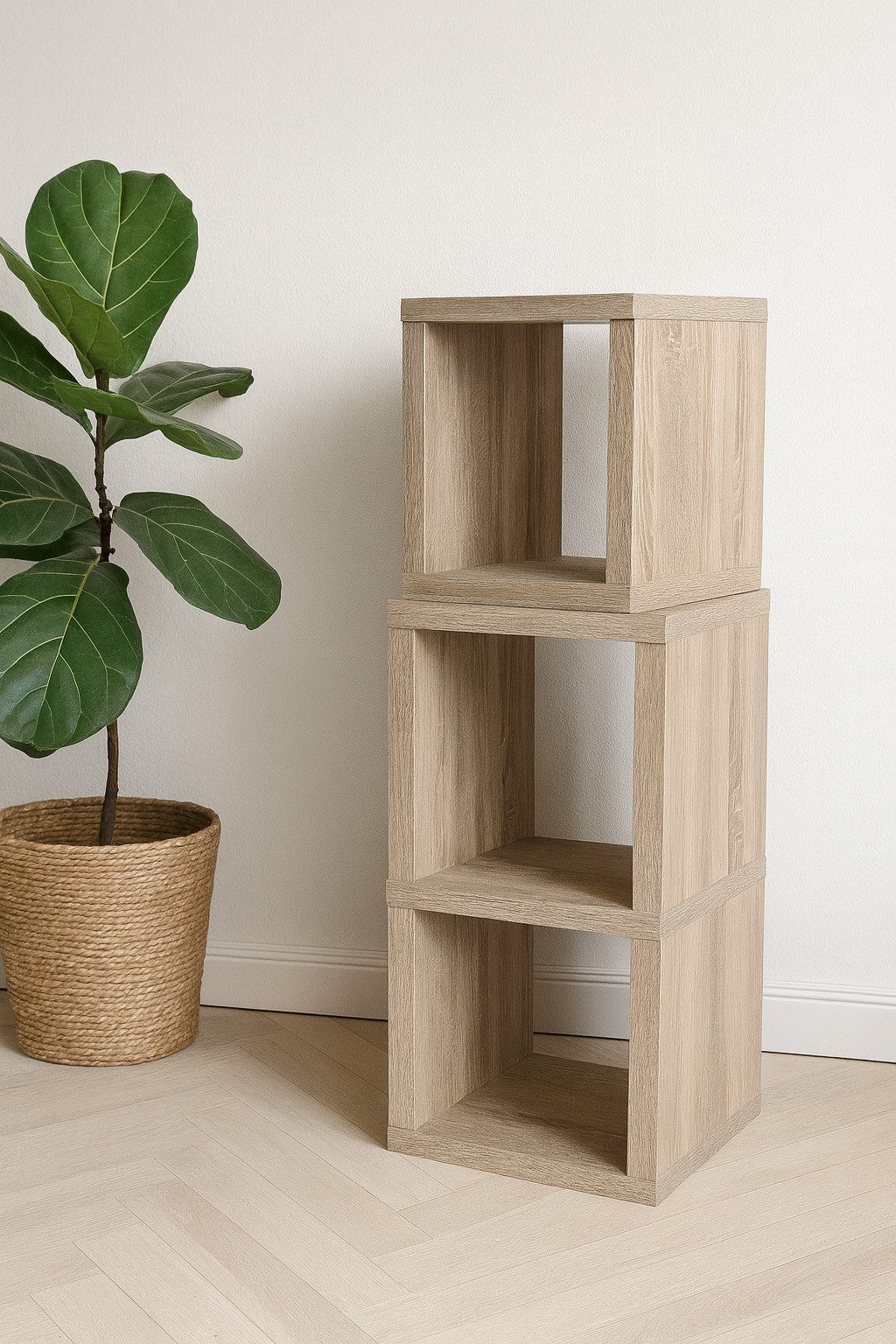 Mäusbacher Стеллажи-кубы (3er-Set) in eiche sägerau - 26x26x22 (BxHxT), 3er-Set