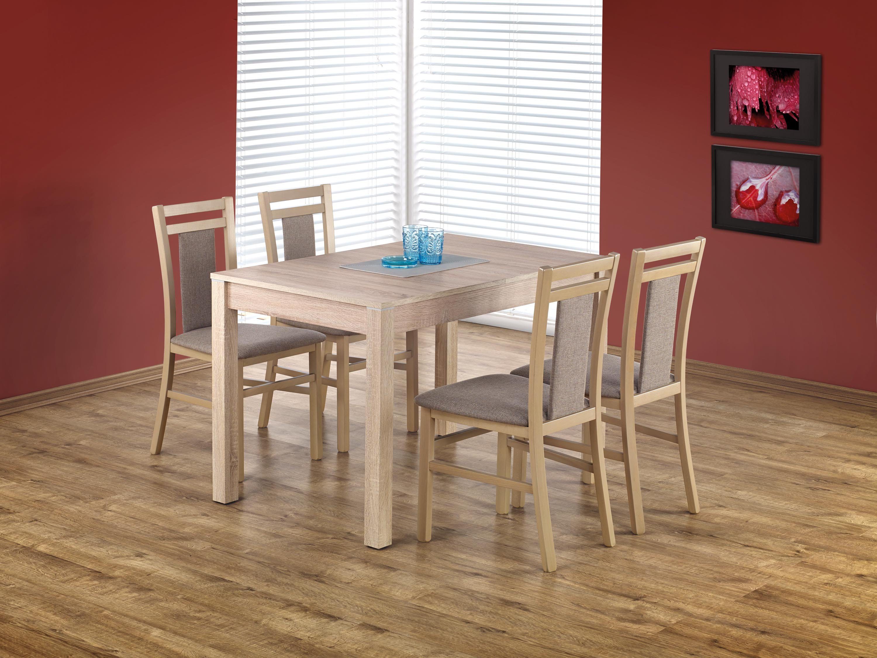 designimpex Esstisch Design HAM-111 Tisch Sonoma Eiche ausziehbar 118 bis 158 cm
