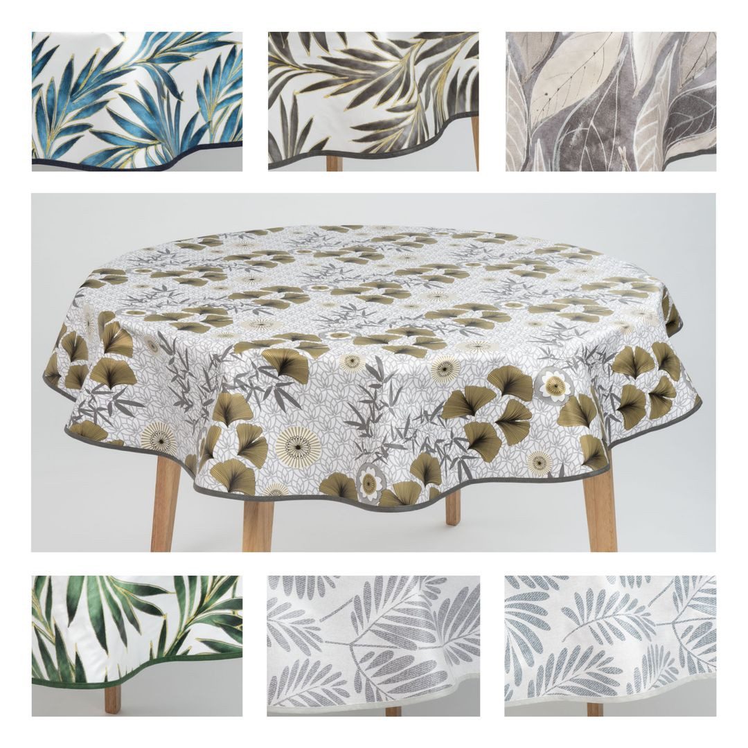 laro Tischdecke laro 140cm runde Wachstuchtischdecke mit Saum-Eingefasst