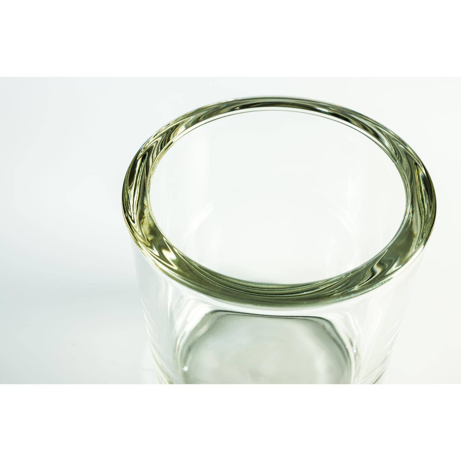 INNA-Glas Blumentopf Großes Teelicht - Windlicht Glas John, klar, 12cm, Ø 12cm - Dekoglas