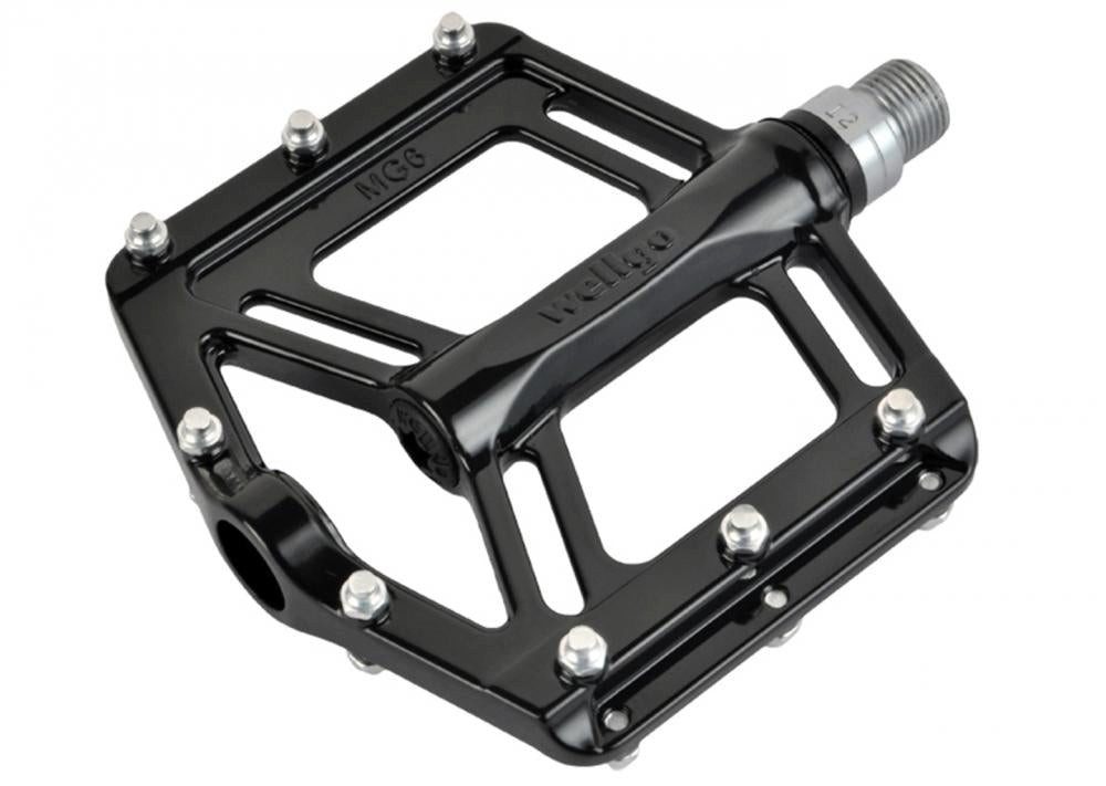 Wellgo Plattformpedale Wellgo Pedale MG6 AL MTB/BMX schwarz Plattformpedal mit austauschbaren