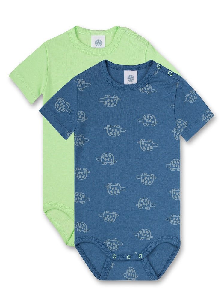 Sanetta Kurzarmbody Baby Kurzarmbody 2er-Pack aus Baumwolle mit Schildkröten-Print