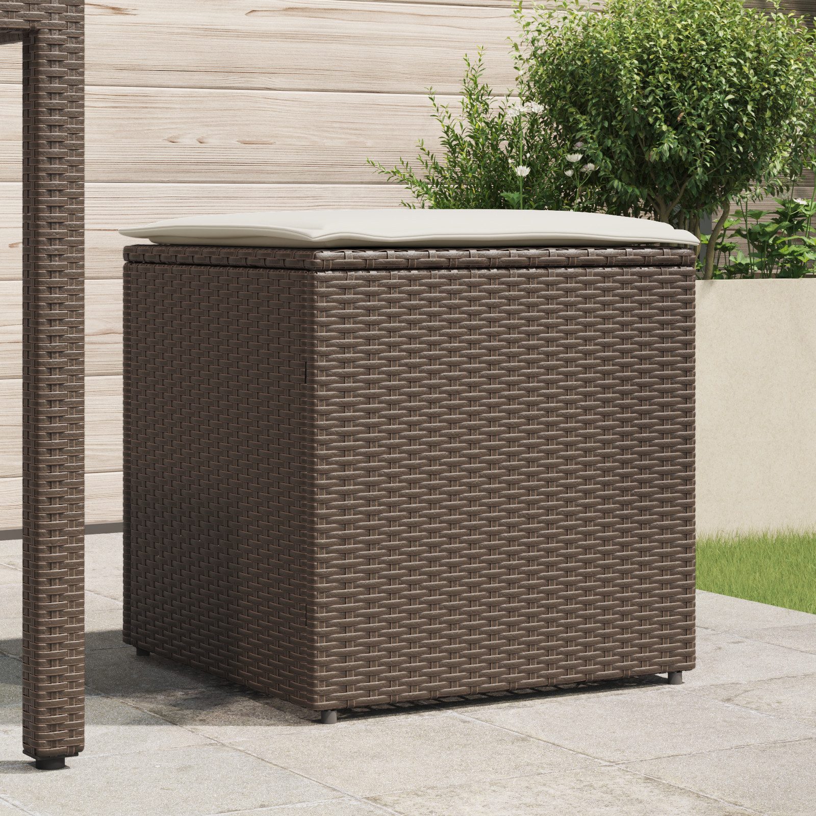 vidaXL Gartenbox Außenlagerbox Braun und Creme günstig online kaufen