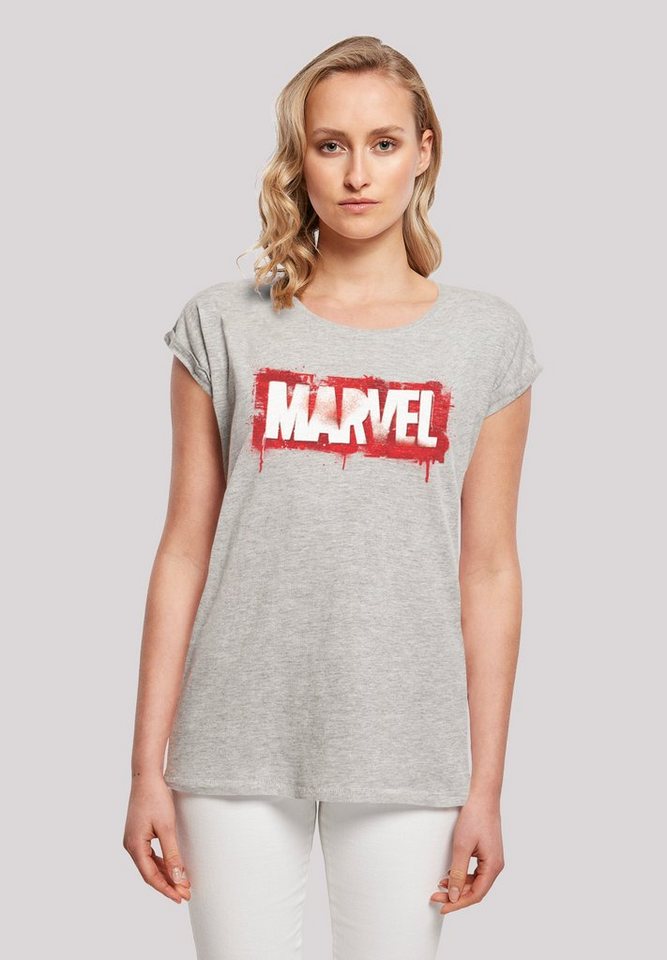 F4NT4STIC T-Shirt Marvel Spray Logo Print