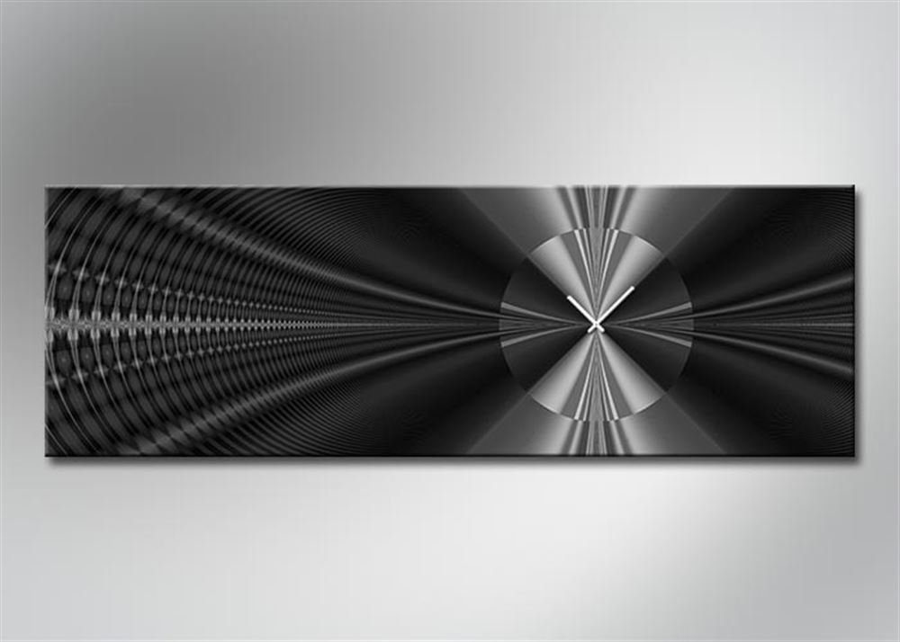 dixtime Wanduhr 4163 Dixtime Designer Wanduhr, Moderne Wohnraumuhr 30cm x 90cm (Einzigartige Digitaldruck-Optik aus 4mm Alu-Dibond)