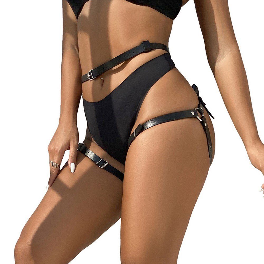Lau-Fashion Strapsgürtel Leder Harness Bondage SM günstig online kaufen