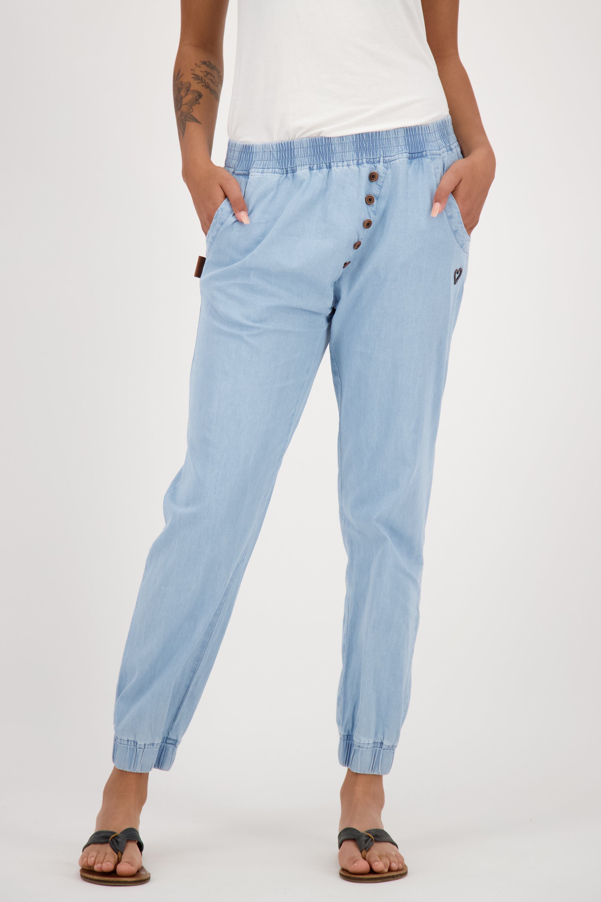 Alife & Kickin Stoffhose AlexisAK Hose Damen light Pants DNM Jeanshose, denim