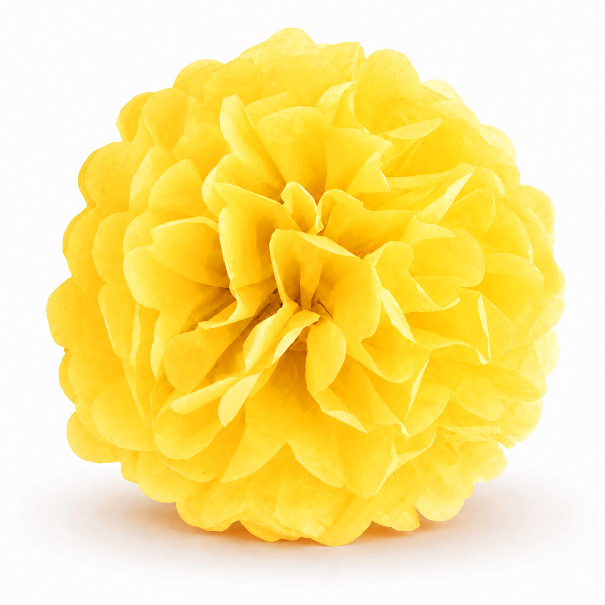 Creativery Pompon, Pompon 25cm Papier 1 Stück Gelb