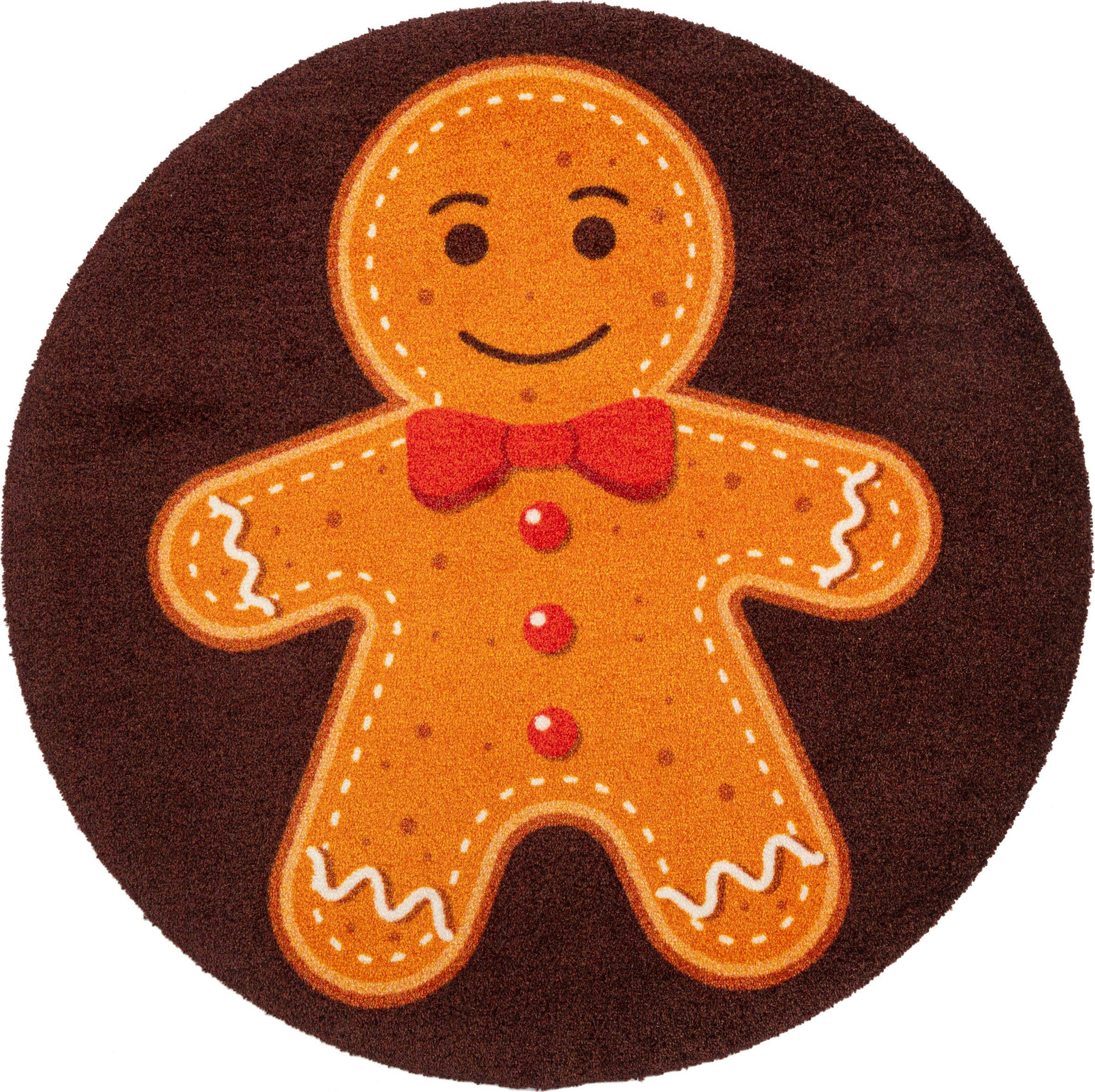 wash+dry by Kleen-Tex Teppich Gingerbread Man, rechteckig, Höhe: 9 mm