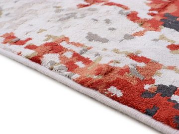 Teppich Living, carpetfine, rechteckig, Höhe: 5 mm, Vintage Look, Viskose in Seidenoptik, Wohnzimmer