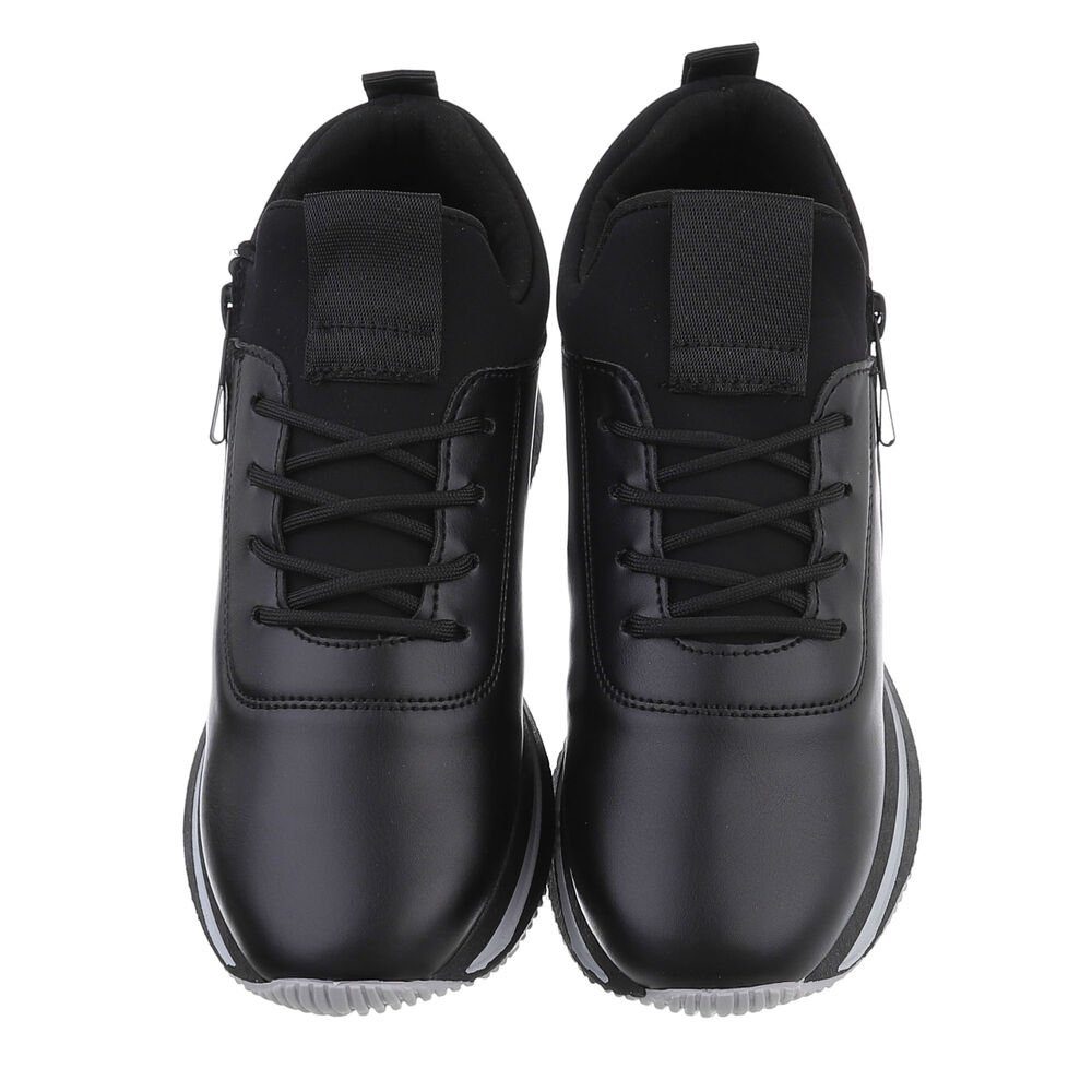Ital-Design Damen Low-Top Freizeit Sneaker (85878125) Flach Sneakers Low in Schwarz – Bild 4 von 4