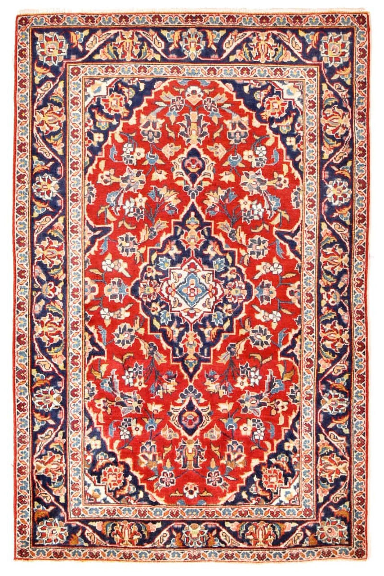 Nain Trading Orientteppich Keshan 97x154 Handgeknüpfter Orientteppich / Perserteppich, rechteckig, Höhe: 12 mm