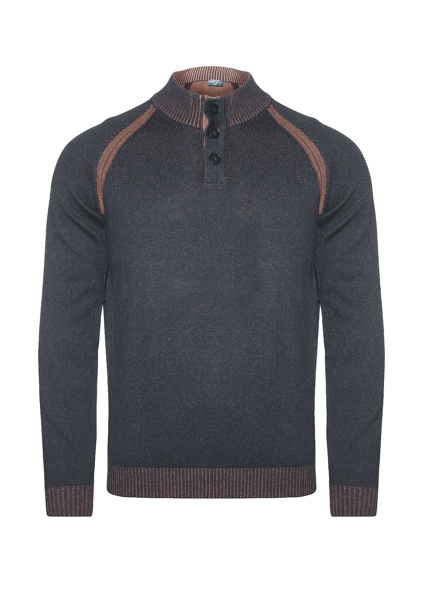 MARVELIS Stehkragenpullover Strickpullover - Casual Fit - Stehkragen - Stru günstig online kaufen