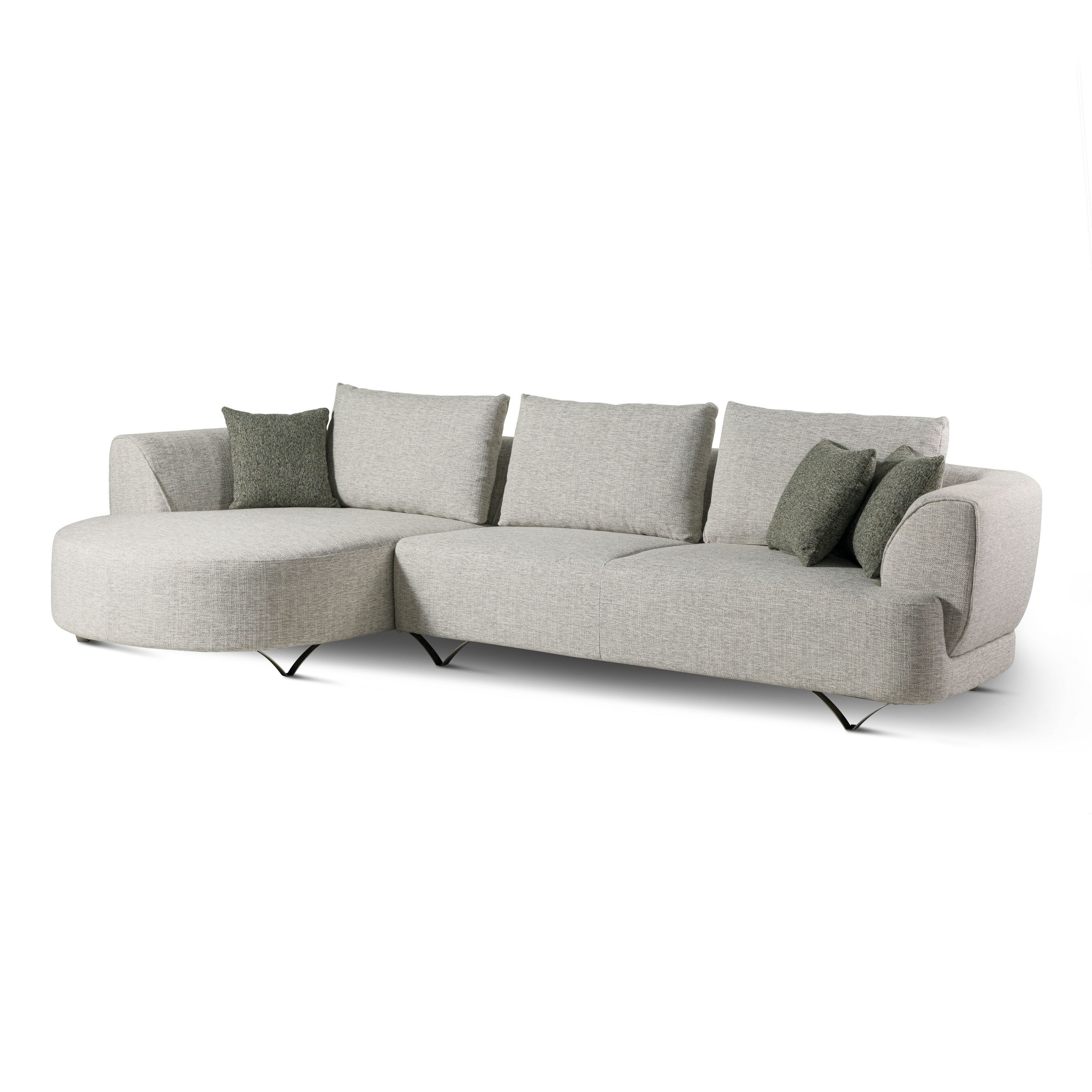 LIVORA Ecksofa SOFAS, 308x173x72 beige FIONA