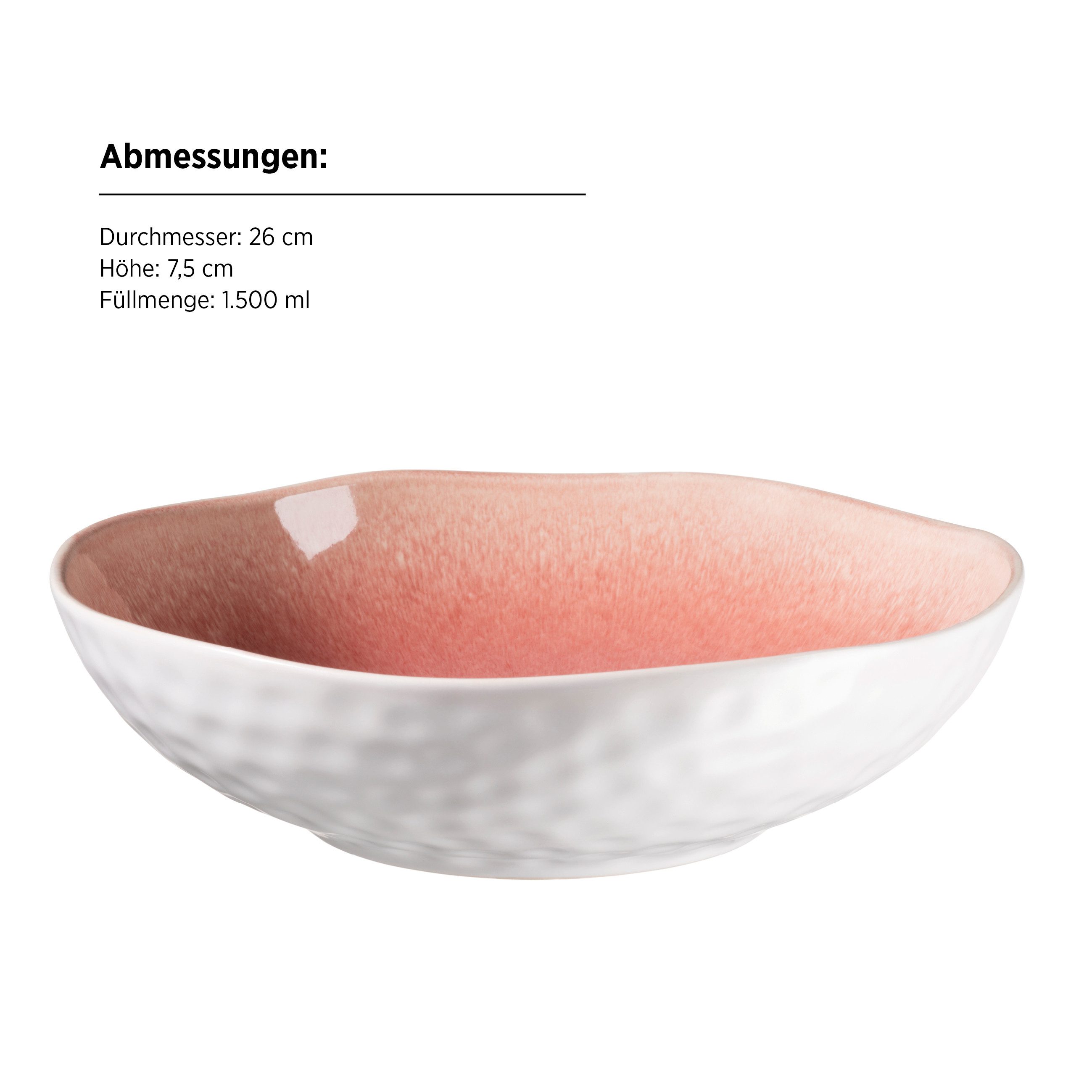 MÄSER Salatschüssel Frozen, Steinzeug, (9-tlg)