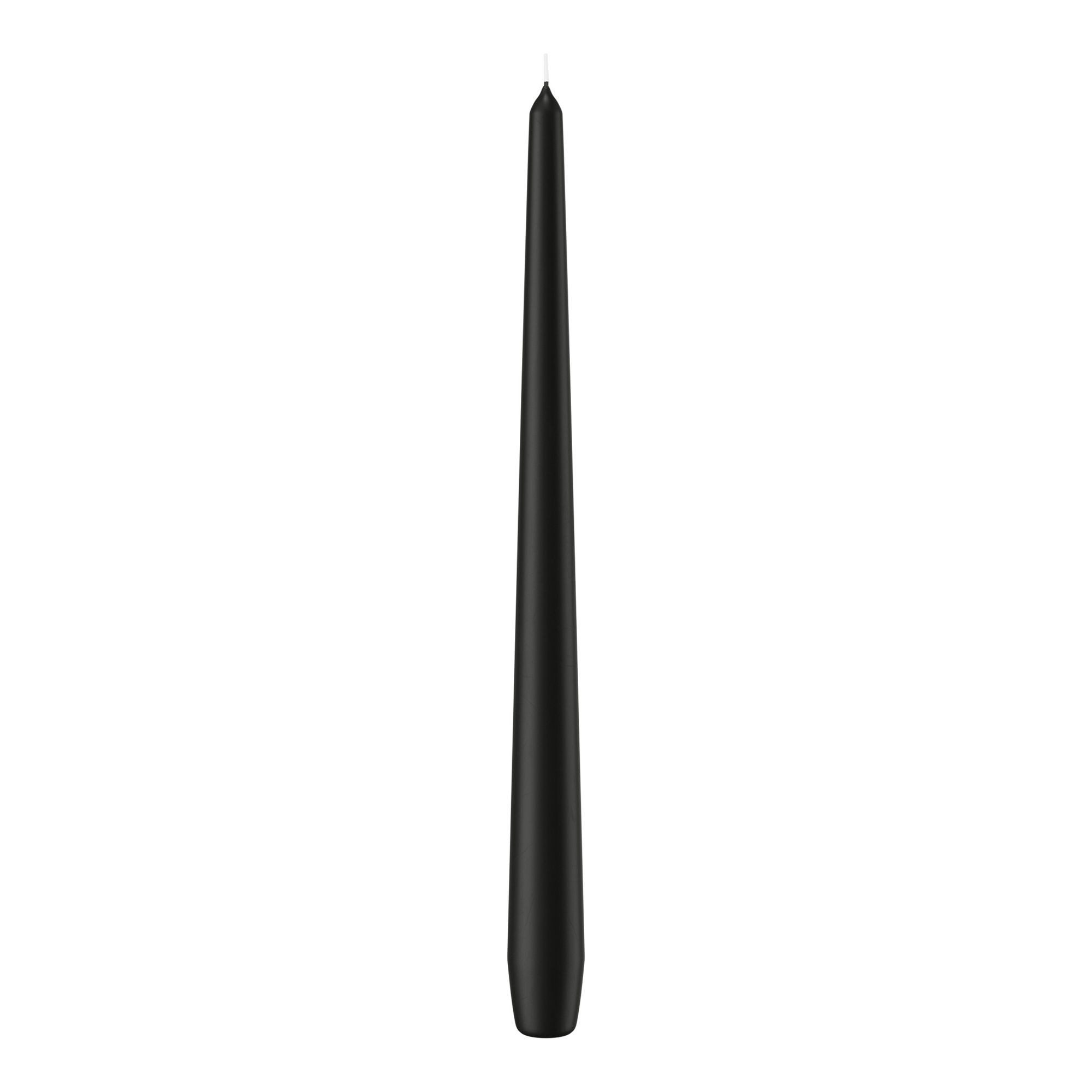 Wiedemann Kerzen Spitzkerze Spitzkerzen Schwarz 300 x Ø 25 mm, 12 Stück
