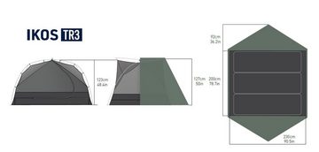 sea to summit Geodätzelt Sea To Summit Ikos TR3 Trekkingzelt (Gewicht 2,94kg)
