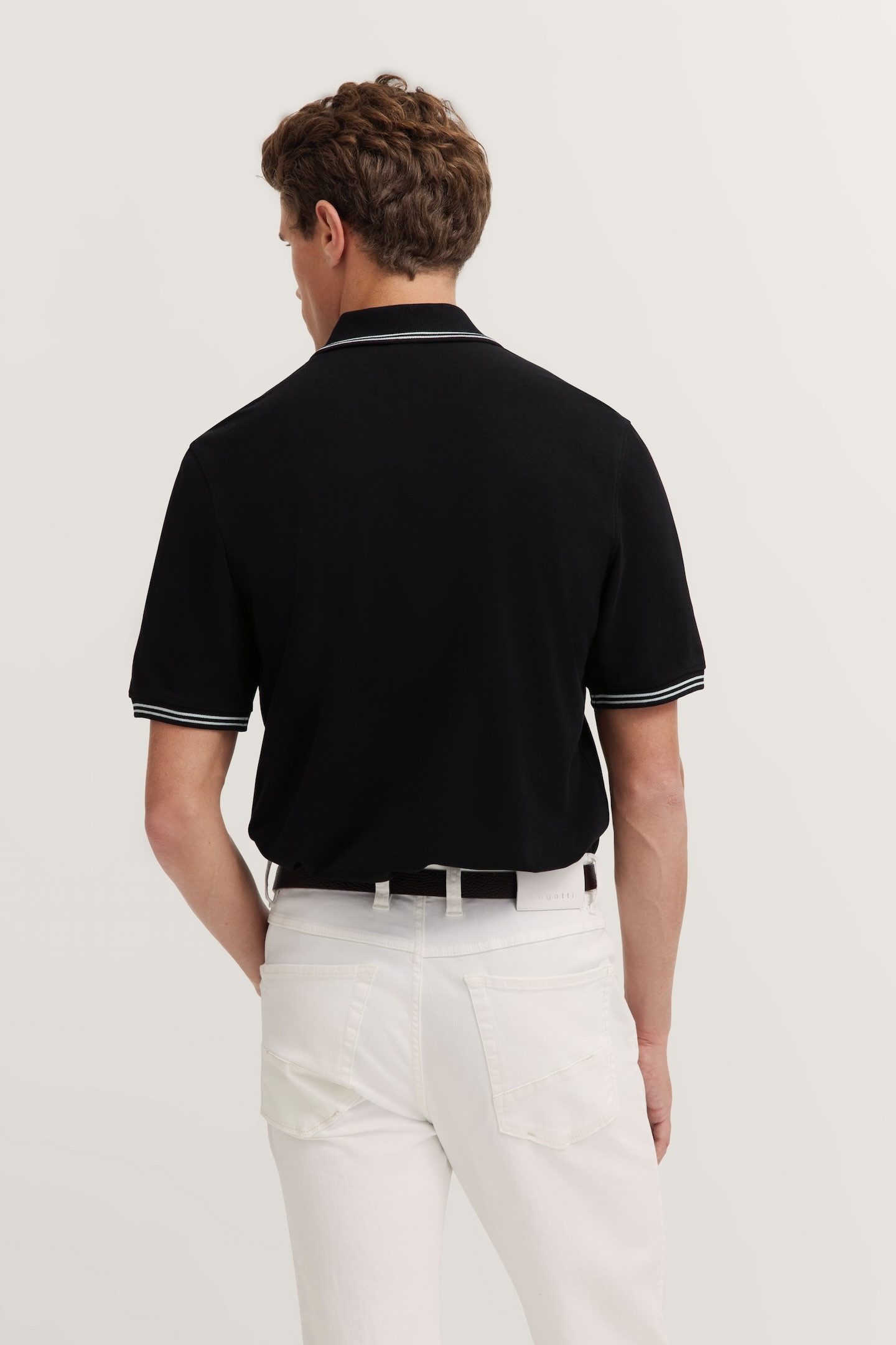 bugatti Poloshirt mit Kontraststreifen und Bruststickerei günstig online kaufen