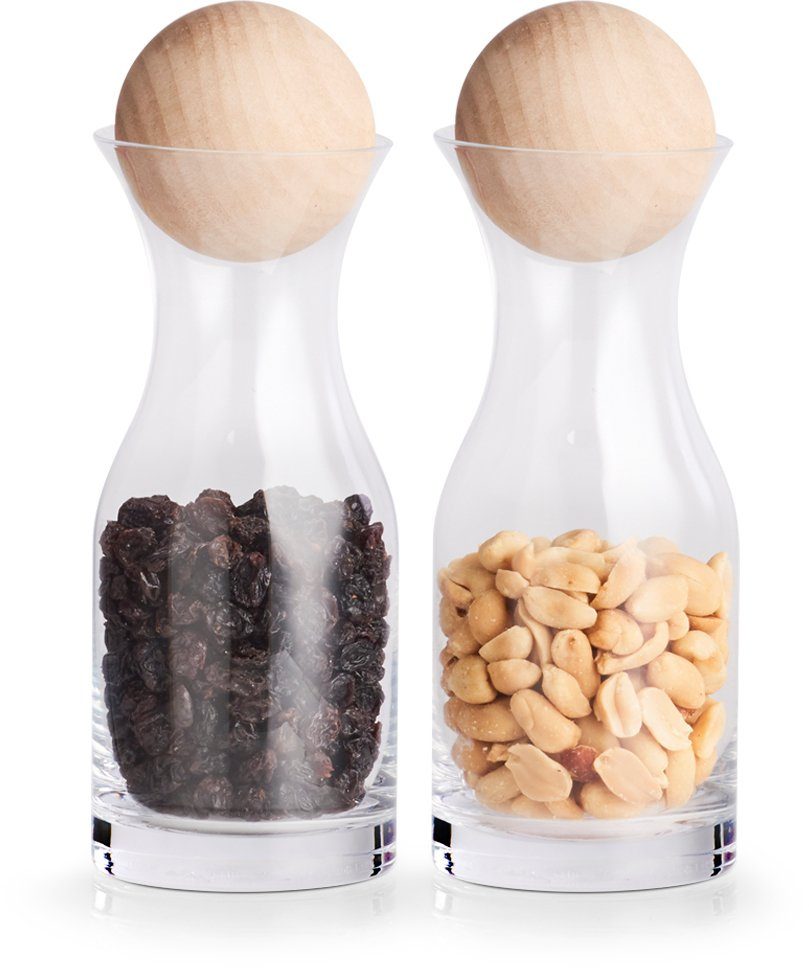 Zeller Present Karaffe, (Set, 2-tlg), Glas, Höhe 18,5 cm, Inhalt 250 ml