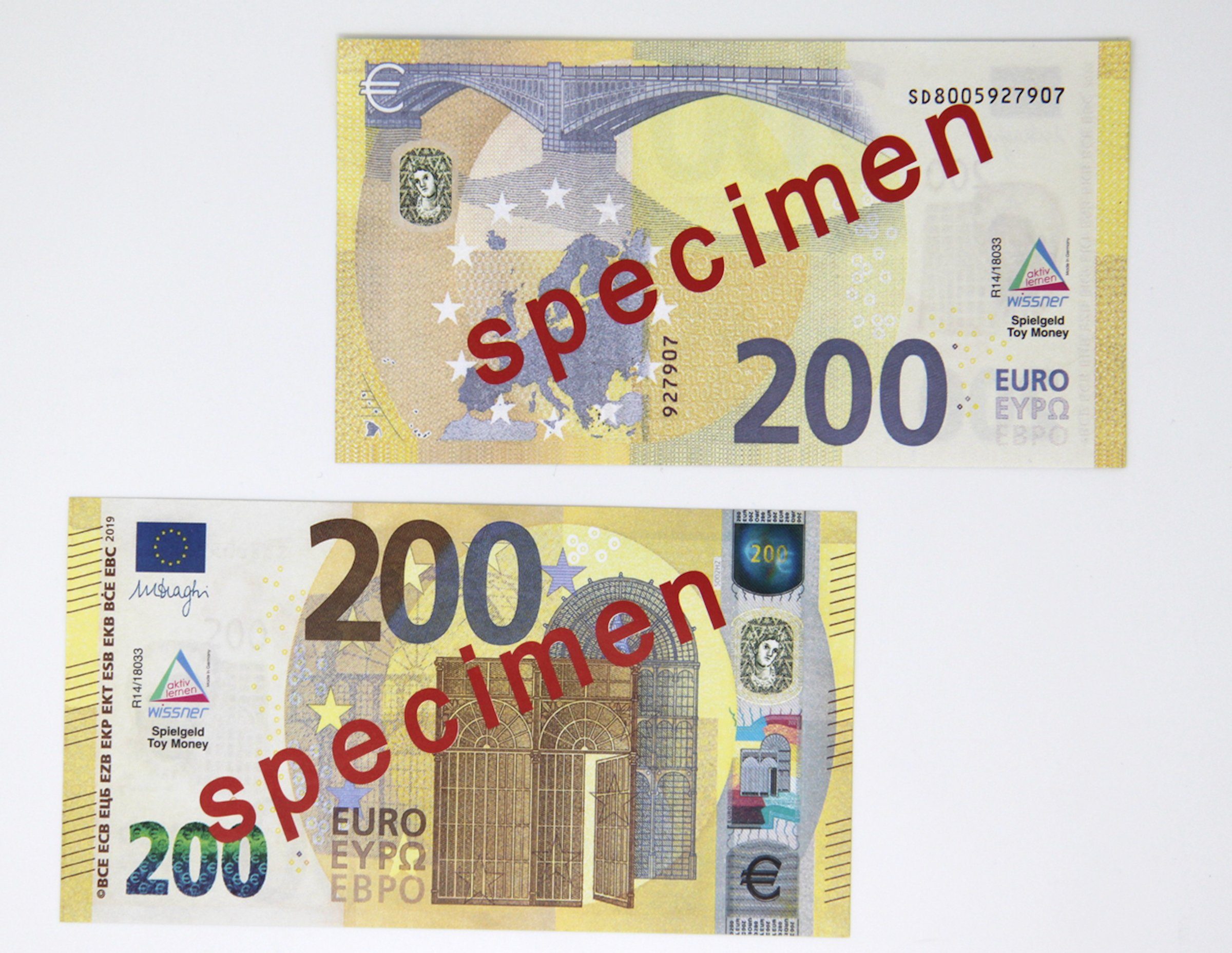 Wissner® aktiv RE-Plastic® (100 lernen Euro-Schein Stück), 200 Lernspielzeug