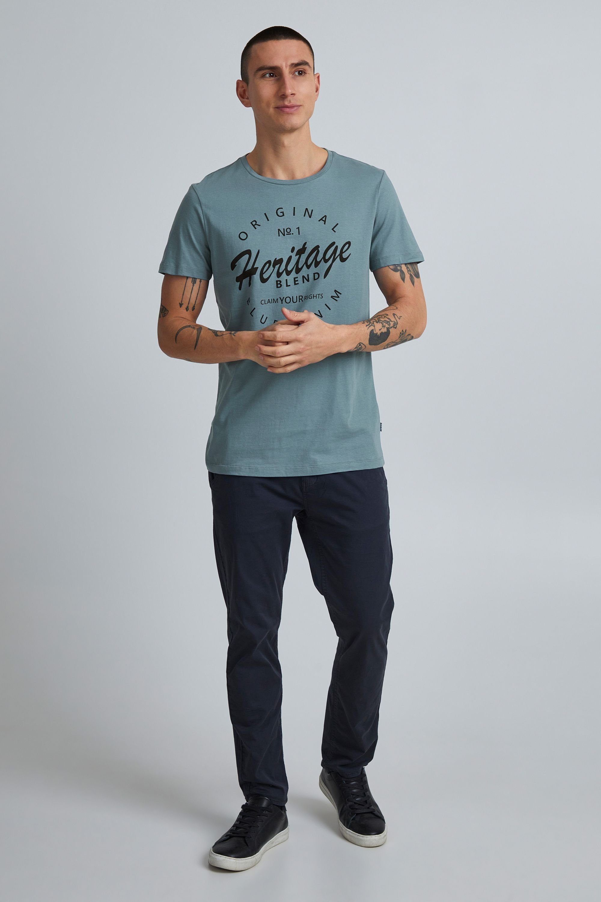Blend T-Shirt BHAbraham (1-tlg) Klassisches T-Shirt mit Rundhalsausschnitt