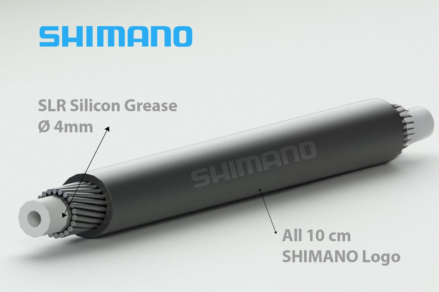 Shimano Schaltung 2 Meter SHIMANO Bowdenzug Schaltzug Hülle Außen Zug 4mm Teflon cable