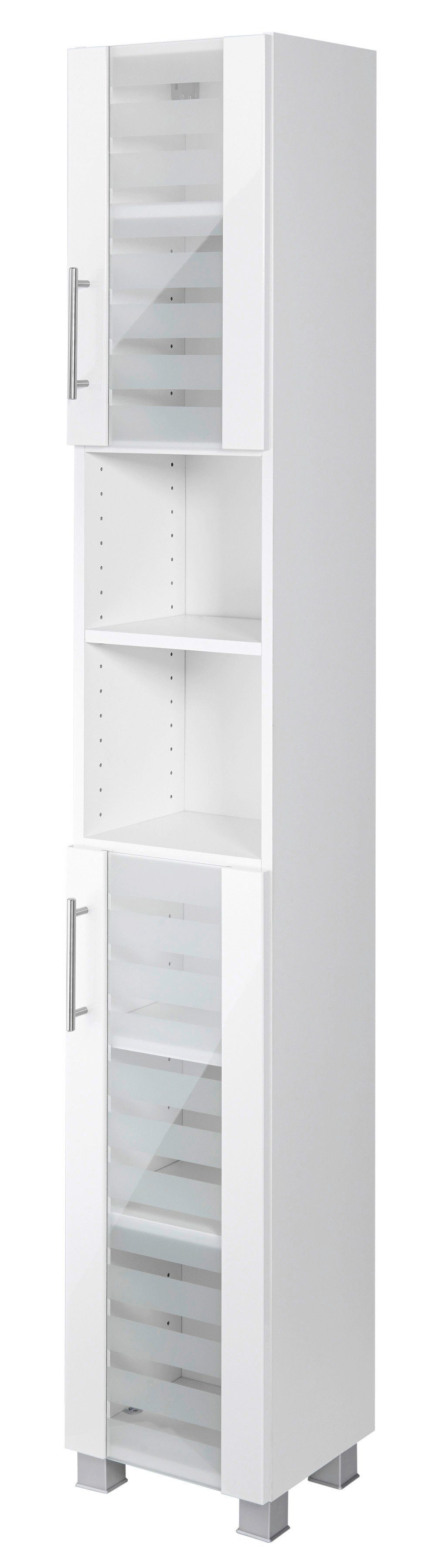 HELD MÖBEL Seitenschrank Jaca Breite 30 cm, mit MDF Hochglanz-Fronten weiß