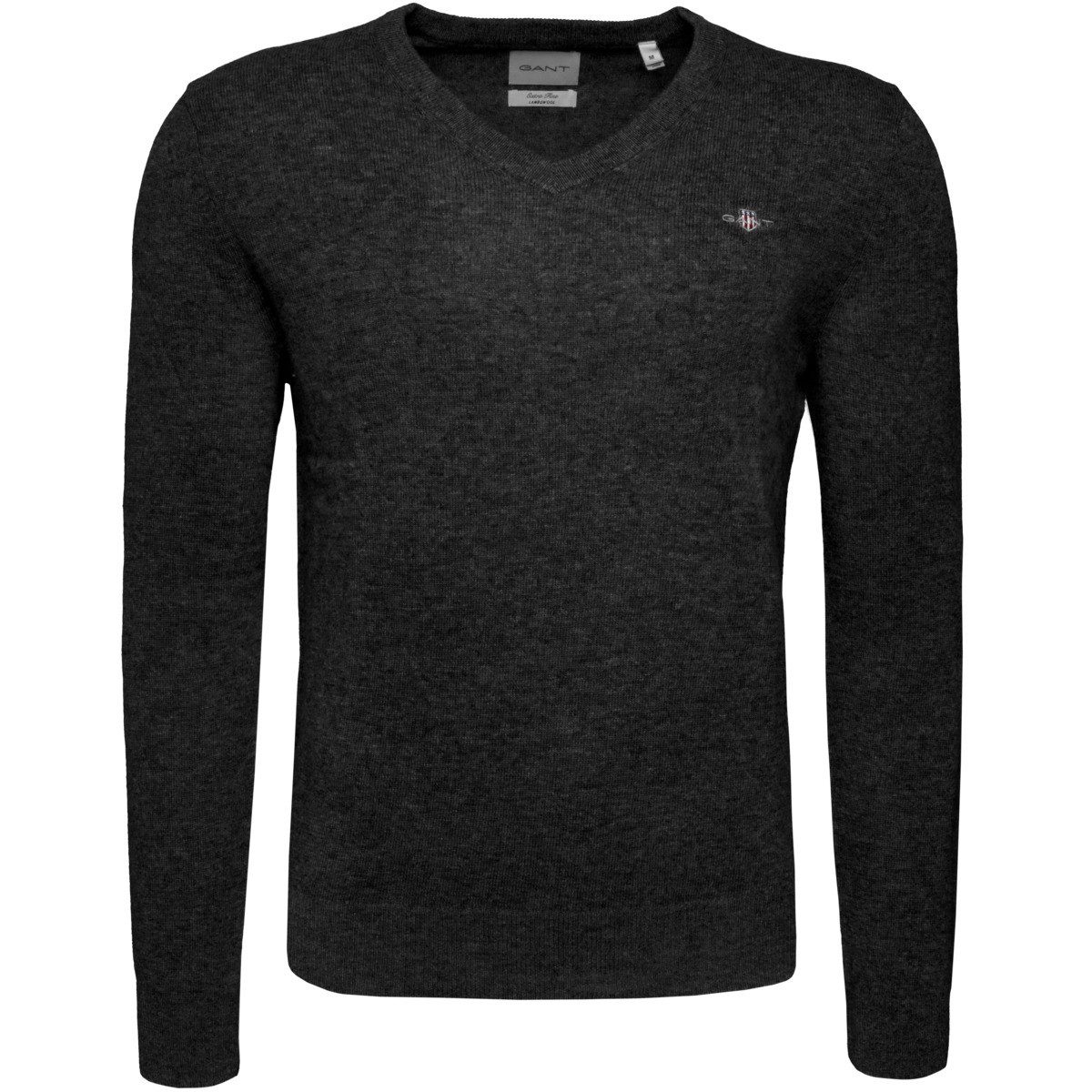 Gant Strickpullover Extrafine Lambswool V-Neck Herren Strickpulli, Wollpullover, Feinstrick, Grobstrick, Kuschelpullover