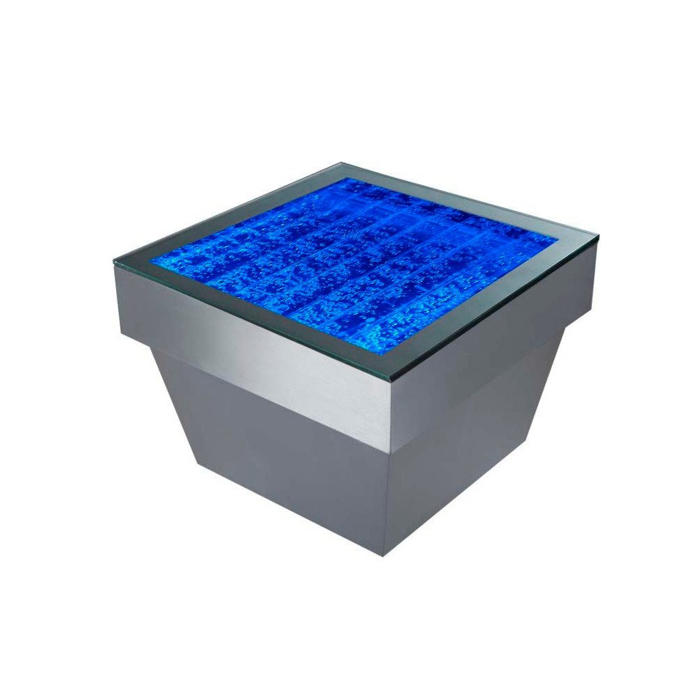 JVmoebel Couchtisch Beleuchteter Design Tisch mit Wasser Säulen und LED-Funktion, Made in Europa