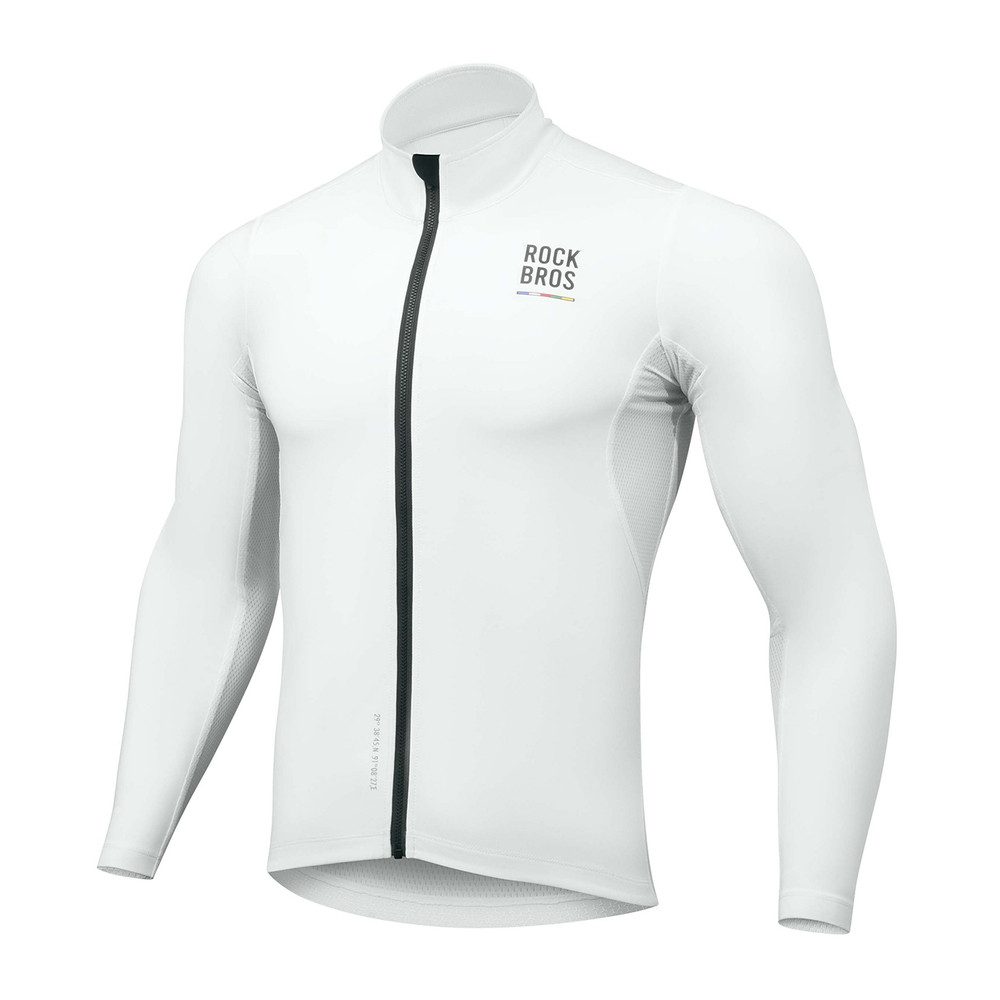 ROCKBROS Radtrikot Fahrradtrikot Langarmshirt Thermooberteil (Spar-Set, 1-tlg) winddicht, isoliert, Mesh-Einsätze, YKK-Zipp