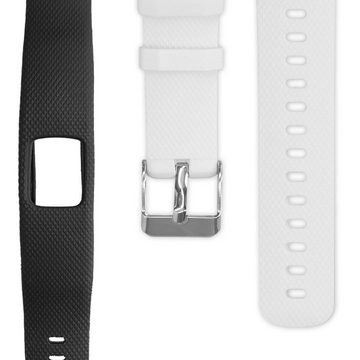 kwmobile Uhrenarmband 2x Band für Garmin Vivofit 4, Silikon Fitnesstracker Ersatz Sportarmband - Größe S