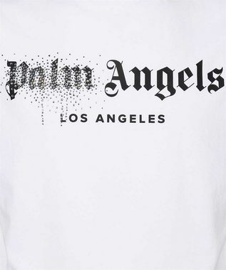 PALM ANGELS T-Shirt Rhinestone Sprayed Classic T-Shirt Weiss