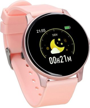 Maxcom Smartwatch Fit FW32 Neon Schlafüberwachung, Cardio, wasserdicht rosa Smartwatch, 1-tlg.