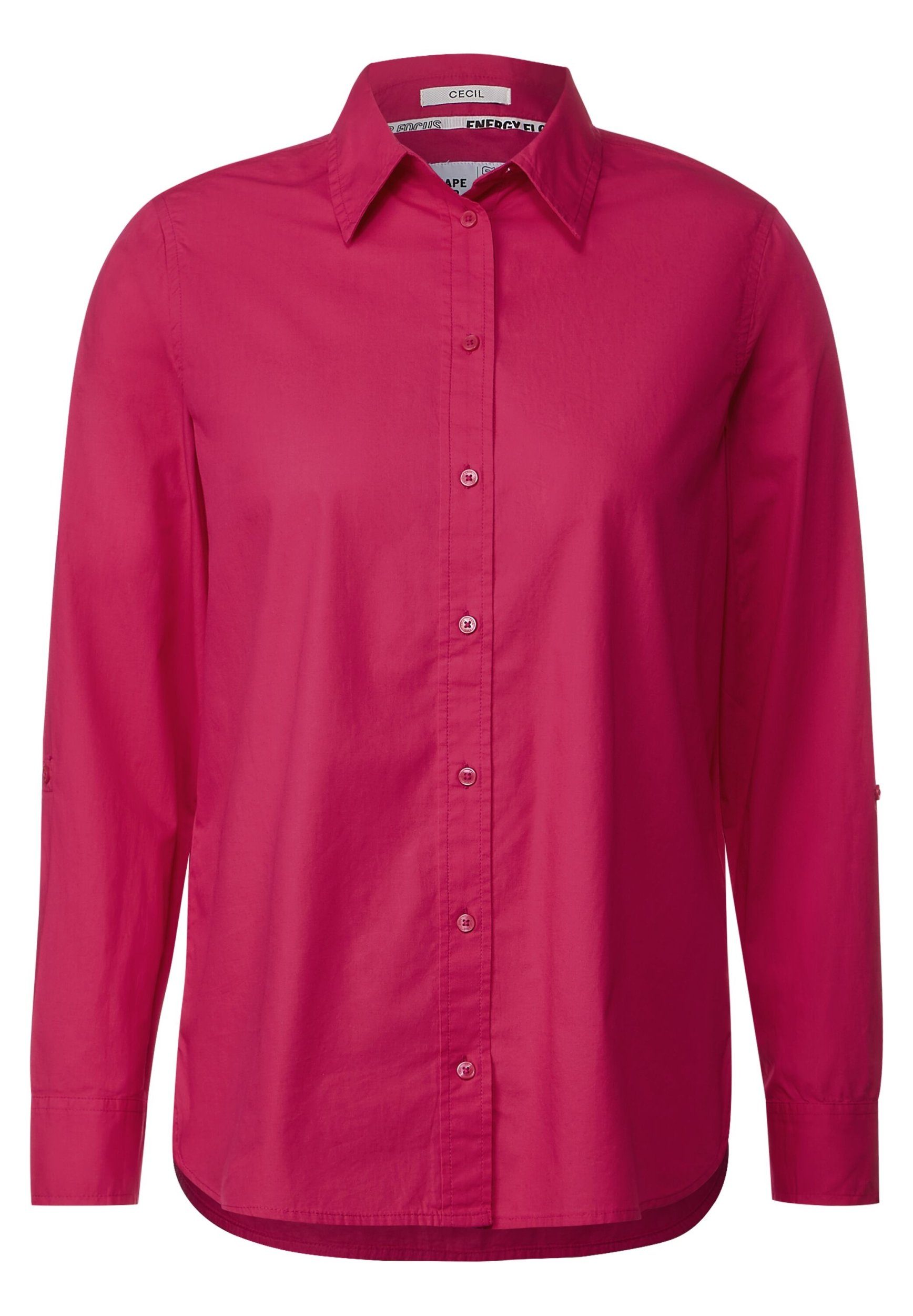 Cecil Klassische Bluse Solid Longstyle cosy coral