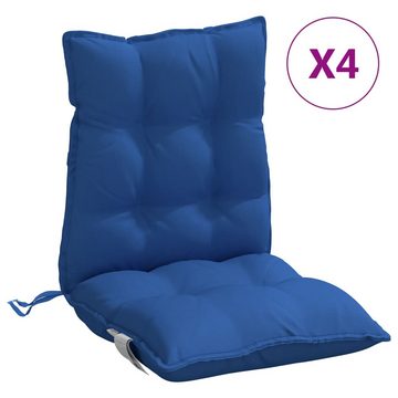 vidaXL Sitzauflage Niedriglehner-Auflagen 4 Stk. Königsblau Oxford-Gewebe, (4 St)