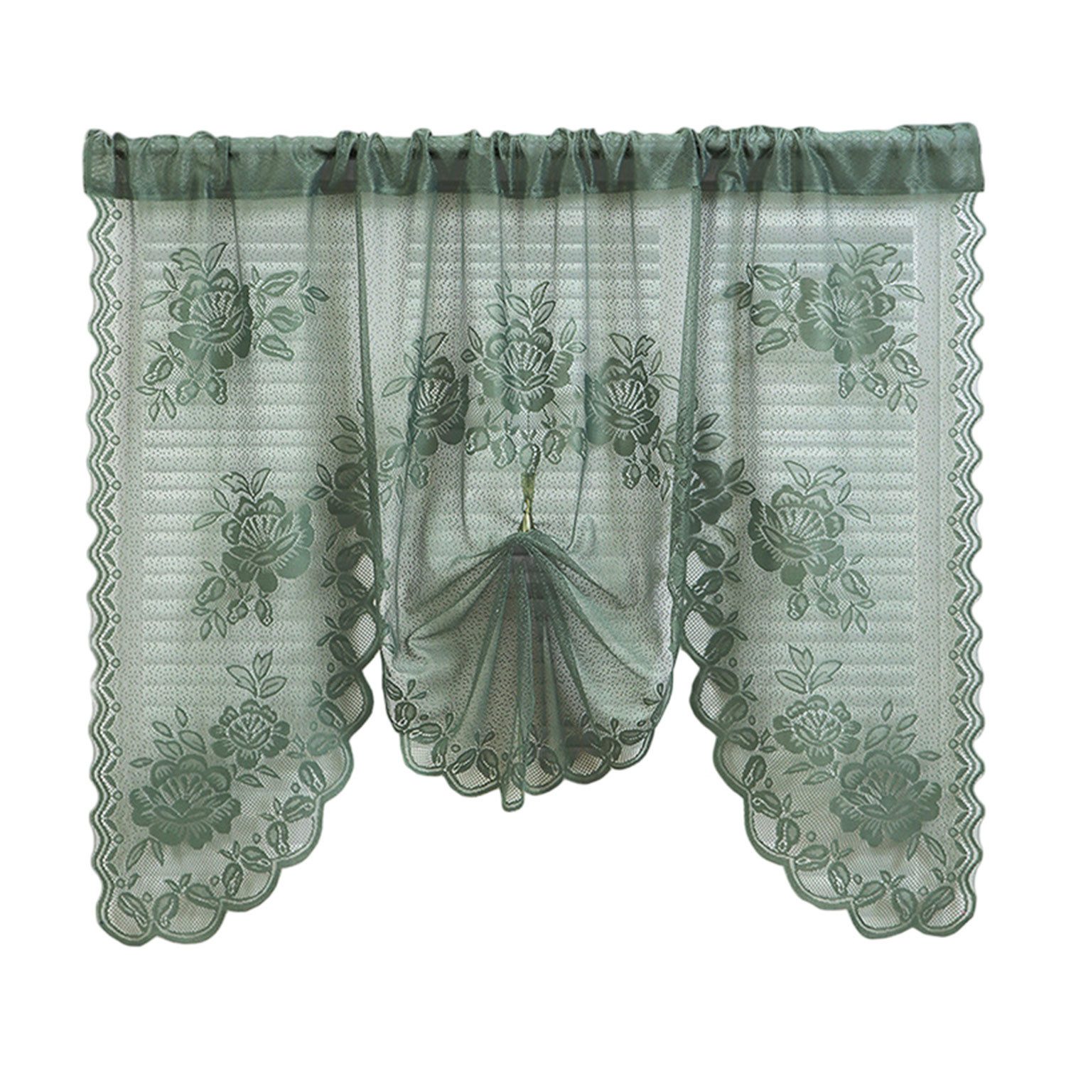 Refttenw Gardine Spitzenbedruckte Vorhänge, Trennvorhänge,Vorhang,halbtrans günstig online kaufen