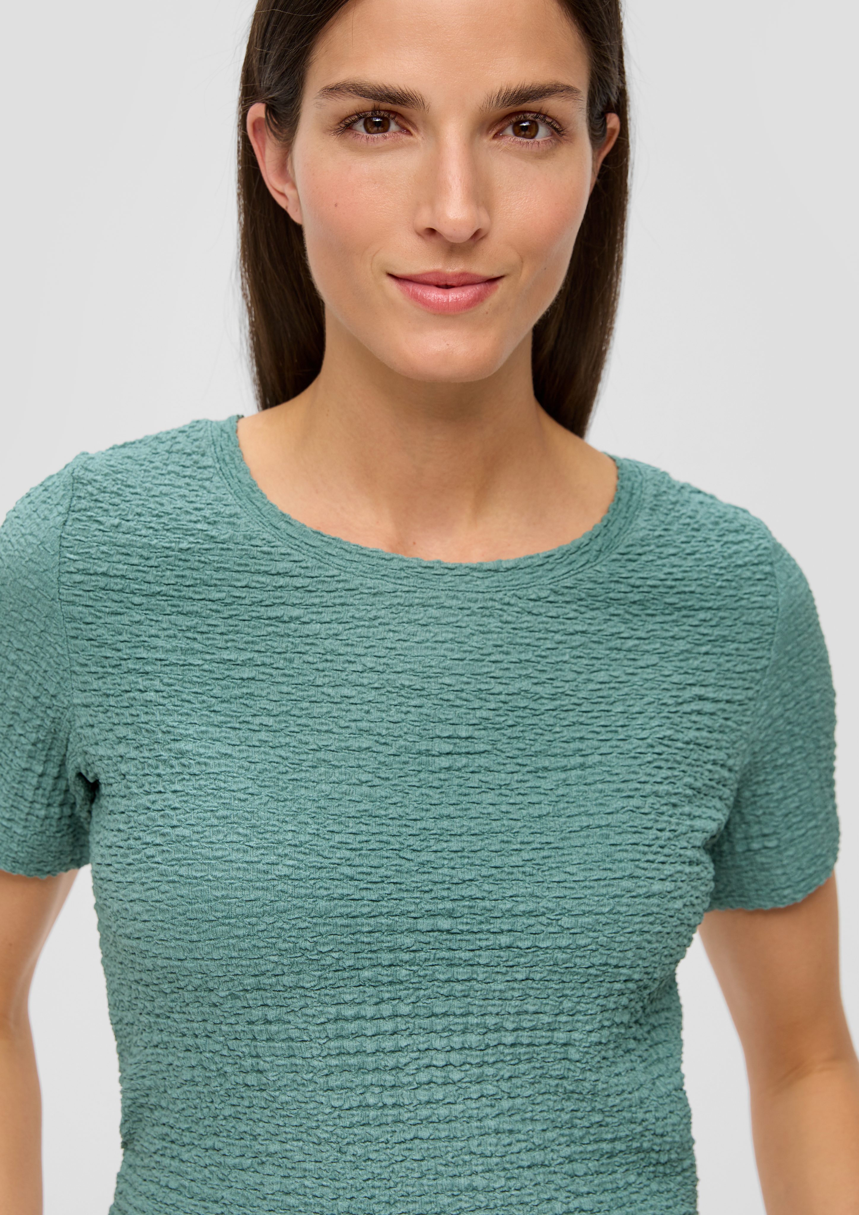 s.Oliver Kurzarmshirt T-Shirt aus Strukturjersey günstig online kaufen