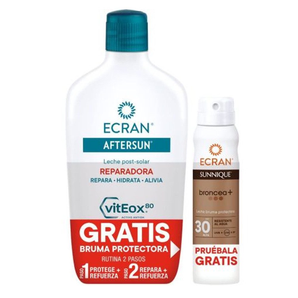 Ecran After Sun-Lotion ECRAN - 2er SET PROMOTION - After Sun Milk 400ml +75 Spray SPF 30