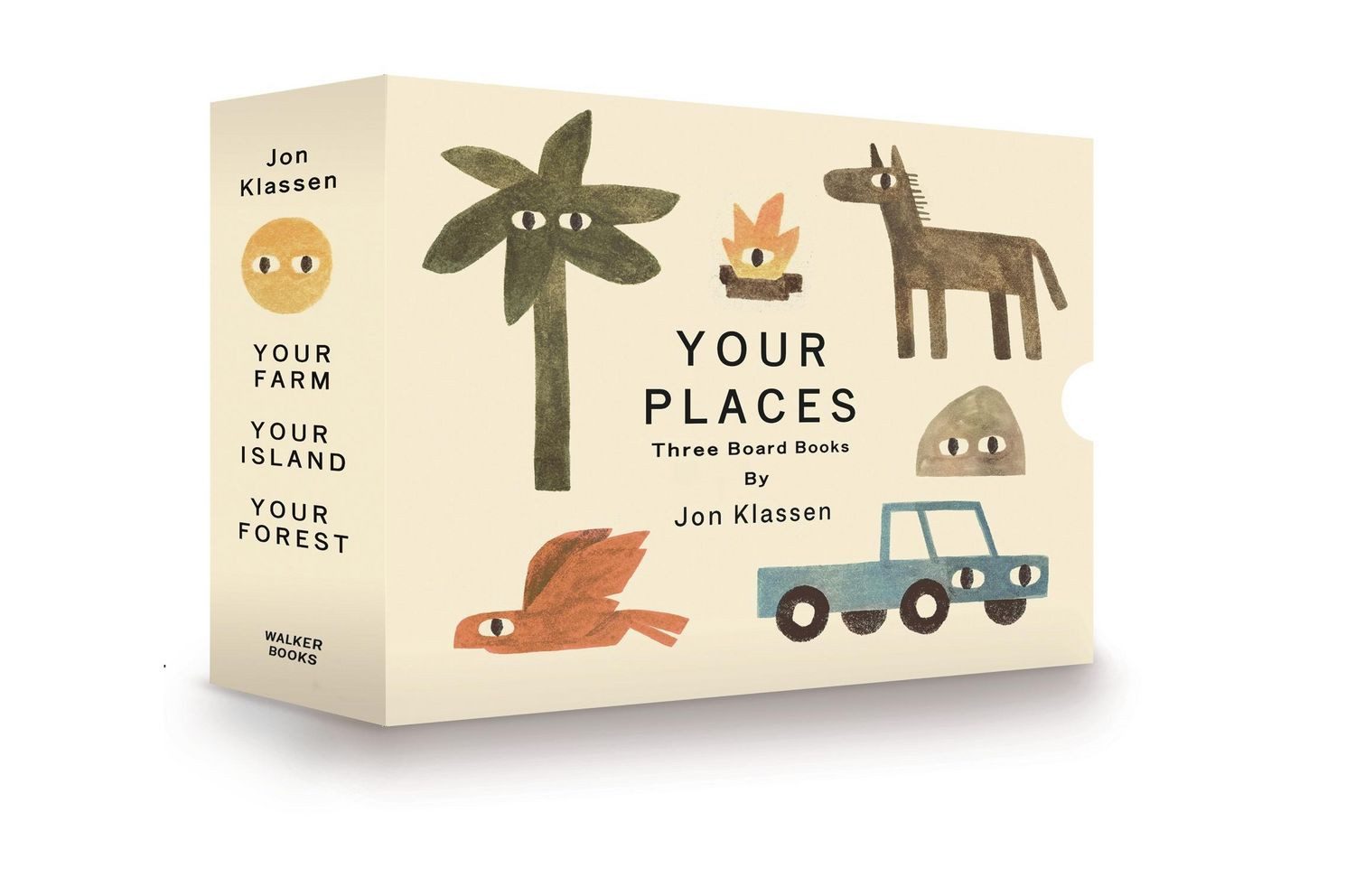 Your Places Box Set / Jon Klassen, A trio of board books for the youngest of children from the beloved Jon Klassen, perfect for gifting as a first board book collection